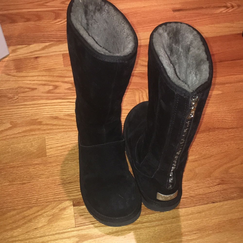 Black tall zip up UGGS